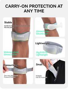 1pc Adjustable Patella Strap Compression Knee Support For Basketball, Outdoor Running And Fitness - Multicolor - View 9
