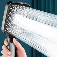 3 Gear Pressurized Shower Head With 1.5m Hose. Silicone Nozzles Anti Clog. Soft Mixed Pulse Sprays Universal Bathroom Shower Accessory. - 1 Black Showerhead+1 1.5m Water Pipe - View 11