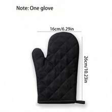 1pc Heat Resistant Up To 160°C Microwave Oven Glove, Insulated Glove For Baking, Cooking, Grilling, Oven, Kitchen Accessories, Note: Single Glove (Black) - View 8