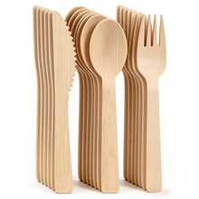 3/10/25/50/75/150件套可重复使用餐具套装，包含可堆肥沙拉叉和勺，结实耐用，适合盛放蛋糕、甜点、水果、寿司、小吃、汉堡、三明治、沙拉、冰淇淋、法棍、意面等，是生日派对、婚礼、户外用餐、母亲节礼物的理想之选。 - 彩色 - 查看 1