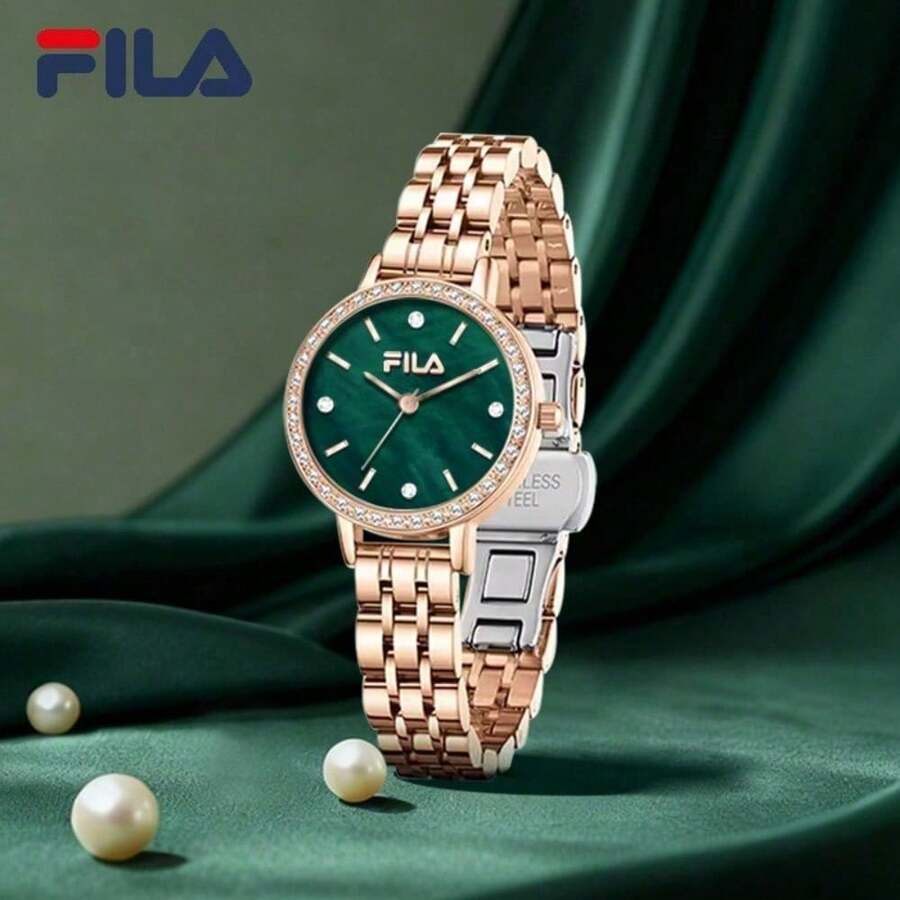 FILA 38-6841 Luxury Small Round Dial Quartz Women's Watch 27mm Diamond Steel Strap 30M Waterproof Ladies Wristwatch - one-size - View 1