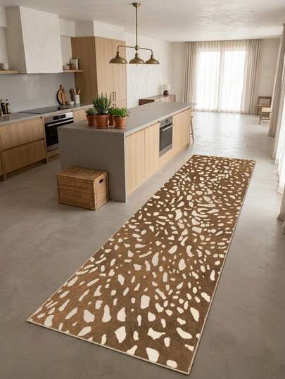 1pc Vintage Printed Rug, Retro Spotted Texture Carpet, Suitable For Bathroom, Kitchen, Entryway, Hallway, Bedside, Living Room, Bedroom And More, Soft & Washable All Season Decor