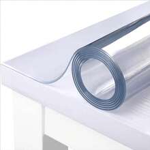 1pc High Quality 1mm Thick Transparent PVC Tablecloth - Scratch-Resistant, Heat-Resistant, Easy To Clean, Suitable For Home, Hotel, Restaurant And Cafe Tables, Minimalist And Fashionable Design,Teacher's Day, World Cup - White - View 12