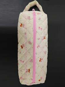 1个花卉蝴蝶结绗缝吹风机收纳袋，豹纹卷发棒整理袋，旅行便携式美发工具袋，适用于卷发棒、吹风机、直发器、发夹，防尘大容量卷发棒和直发器保护套，适用于居家、健身、度假和商务旅行的洗漱包、旅行洗漱包、沐浴包、防水袋，女士旅行必备收纳袋，邮轮旅行必备，度假必备，旅行用品 - 彩色 - 查看 13