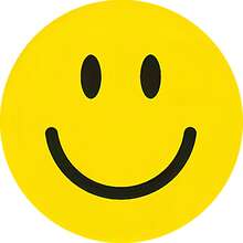 Classic Yellow Smiling Face Round Magnet: Two Black Dots & Curved Arc Smile, High-Contrast & Clean Lines – A Touchable Icon Of Happiness For Your Fridge - Classic Yellow  Face - View 6