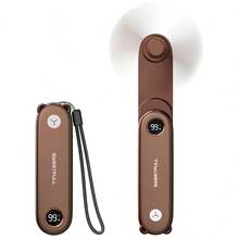Kipas Genggam Portabel Sweetfull, Layar Digital / 3 Kecepatan yang Dapat Diatur / 1500mAh / Dapat Diisi Ulang USB / Dengan Tali dan Lampu / Mudah Disimpan / Kipas Mini Lipat, Cocok untuk Olahraga Luar Ruangan, Berkemah, Kantor, Kamar Tidur, dan Ruang Belajar - Dapat dilipat - View 12
