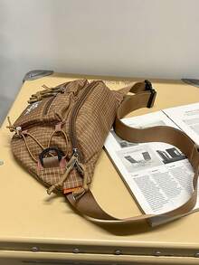 1pc Casual Outdoor Hiking Waist Bag, Lightweight Chest Pack, Unisex Mountaineering Gear Crossbody Shoulder Bag - Multicolor - View 9