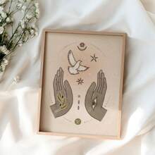 1张和平艺术印刷无框海报瑜伽墙饰瑜伽士和平祈祷自然美学疗愈灵魂精神中性渐变波西米亚正能量 - 無框 - 查看 1