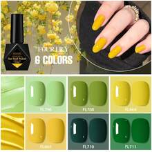Set de 6 esmaltes de uñas FOUR LILY de 10ml, colores de temporada surtidos, kit de arte de uñas de gel UV LED - Multicolor - Ver 15