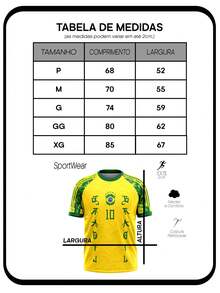 Brazil Limited Edition Men's DryFit Football Style Streetwear Shirt - MOD 1 - 查看 6