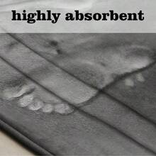 3pcs Curved Bathroom Anti-Slip Anti-Moisture Bath Tub Toilet Home Soft Absorbent Anti-Slip Mat Shower Non-Slip Small Rug - Grey - View 5