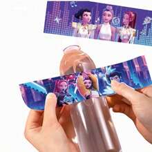 10pcs New Witch Hunting Squad, Demon Hunting Squad, Devil Hunting Squad, Girl Squad Theme Series, Non-Peelable One-Time Plastic Bottle Stickers [The Styles Shown In The Picture Will Be Randomly Shipped] - B - View 1