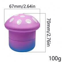 70mm Mushroom Shaped Spice Grinder With Handle, Zinc Alloy 4-Layer Herb Crusher, Unique Painting Grind Mill For Dry Herbs, Gift For Men Women - 黃色 - 查看 6