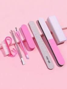 Manicure & Nail Care Set, Includes Buffing, Polishing, Cleaning, Cuticle Care Tools - Multicolor - View 1