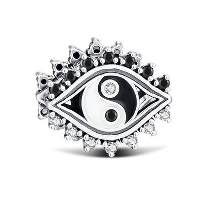 1 pieza Nuevo colgante con cuentas de Yin Yang de Tai Chi, estilo clásico retro, adecuado para pulsera, colgante DIY, joyería, unisex, adecuado para uso diario y fiestas, Ramadán, Día de San Valentín, Pascua, regalo del Día de la Madre, todo el año