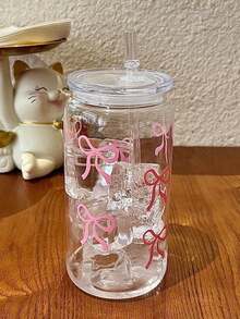 Large Capacity Wooden Lid Bow Straw Cup, For Home Use - Multicolor - View 15