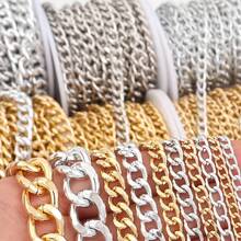 2/5pcs/Roll Aluminum Alloy Multi-Size Cuban Link Chain, Lightweight, Corrosion-Resistant, For Bracelet, Necklace, Earring DIY Jewelry Making - Aluminum Chain - View 16