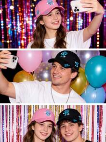 男女通用棒球帽 | 轻便透气，可调节尺寸，适合户外野餐和日常佩戴，四季皆宜，是理想的礼物之选。这款耐用的帽子采用弧形帽檐设计，也是周年纪念日和婚礼的绝佳礼物。 - 彩色 - 查看 6