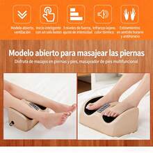 Postura Masajeador de Pies Eléctrico con Calor,Masajeadorde Piemas Ajustable ,Masajeadores Eléctrico que PuedeRelajar los MÃsculos de la Pantorrilla y el Pie, Masaje dePies,Familia - Negro - Ver 2