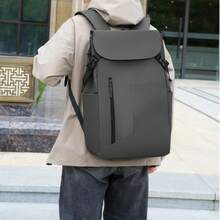 Ba lô nam dung tích lớn, ba lô công sở, đi làm, du lịch thường ngày, nhẹ, cao cấp. - Xám - Xem 1