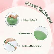 60 quả bóng bay màu hồng và xanh lá cây, kích thước 12 inch, màu xanh lá nhạt, hồng nhạt, cát và trắng, thích hợp trang trí sinh nhật, tiệc cưới, tiệc theo phong cách Boho. - màu xanh lá - Xem 6