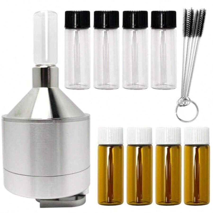 Juego de molinillo de especias de cocina 2.2 pulgadas plateado - Plateado - Ver 1