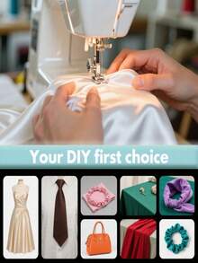 1pc Silky Solid Satin Fabric, Smooth Soft Silk-Like Material, Suitable For Wedding DIY, Curtains, Tablecloths, Clothing - Pink - View 6