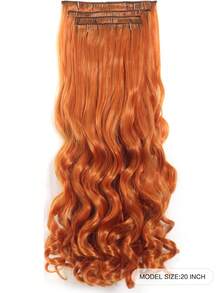Synthetic Clip In Long Straight Hair Extensions Black Brown Blonde Heat Resistant Hair Extensions 4 Pcs Roman Curly Hair Pieces For Women Daily Party Use - Multicolor - View 8