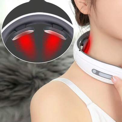 1pc Portable Shoulder Heating Pulse Massager, Acupressure Massage, Neck Massager, Valentine's Day & Christmas Gift