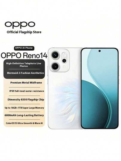  OPPO Reno14, The New OPPO Phone, Is A Full-Network Compatible 5G Phone, A Smart Camera Phone For Students, Gaming, And Global Language Support.