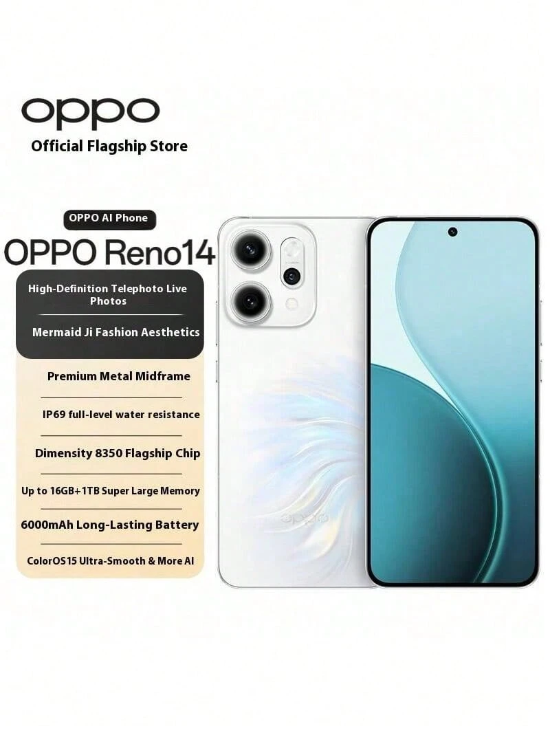 OPPO Reno14, The New OPPO Phone, Is A Full-Network Compatible 5G Phone, A Smart Camera Phone For Students, Gaming, And Global Language Support. - Multicolor - View 1