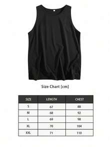 Women's Casual Sleeveless Round Neck T-Shirt With Funny Graphic Print Cotton Blend Tank Top - 黑色 - 查看 3