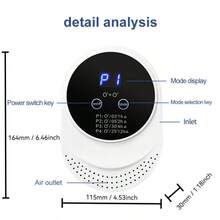 Ozone Generator, Home Bedroom Air Purifier, Negative Ion Generator 150mg/H Ozone Machine Deodorizer Suitable For Home, Pets, Portable Ozone Generator Suitable For Toilet, Living Room, Pet Room, Kitchen - White - View 3