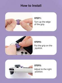 GeekShare 4pcs Glitter Purple Butterfly Design Silicone Thumb Grip Joystick Caps For Nintendo Switch 2017/OLED/Switch Lite - View 8