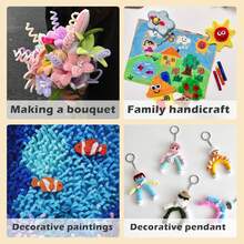 150/300pcs Ombre Light Purple Pipe Cleaners - Fluffy Craft Pipe Cleaners In 3 Shades For Arts & Crafts, Perfect For Flowers, Animals & Decorations (12 X 0.24 Inches) - Multicolor - View 10