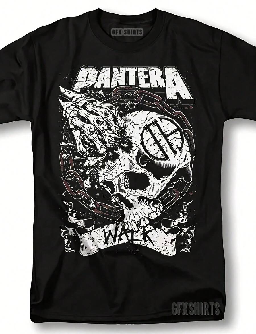 Pantera Shirt Heavy Metal K Merch Concert Tour Vntg Graphic T-Shirhirt220G Heavyweight 100% Cotton T-Shirt. -Thicker, Softer, And Stronger T Your Average . This Heavyweight Essential Brings Pm Comfort And Rugged Performance Together. I For Layering, Lounging, Or Hitting The Streets In Style. Fade-Resistant And Pre-Sunk For A Reliable Fit Every Time. - màu đen - Xem 1