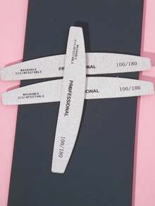 Nail Files, 100/180 Grit Sandpaper, Zebra Pattern Double-Sided Washable Coarse Files, Suitable For Removing Acrylic Nails And Extending Nails, Manicure Care Set, Salon & Home Use - Multicolor - View 5