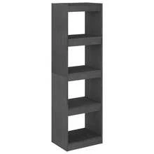 Book Cabinet Room Divider Grey 40x30x135.5 Cm Pinewood - 灰色 - 查看 2