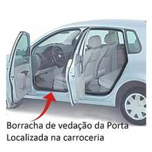 Kit Borracha Vedação 2 Portas Dianteira Prisma GI 2006 à 2012 - A - Visão 2