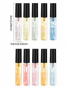 1/5瓶装（5 x 10毫升）香氛喷雾，多层提神喷雾，持久留香，释放优雅花香柑橘香调，适用于室内、室外、约会、派对、聚会、节日、居家、办公等场合，也是馈赠亲朋好友的理想之选。 - 彩色 - 查看 16