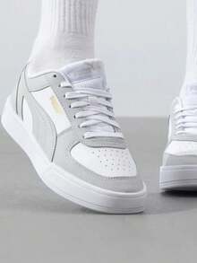 PUMA彪馬 Caven 低筒 板鞋 男女同款 白灰色 - 白灰色 - 查看 1