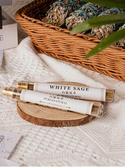 10.5cm Sage, Cedarwood Incense Sticks, Healing & Purifying Crystal