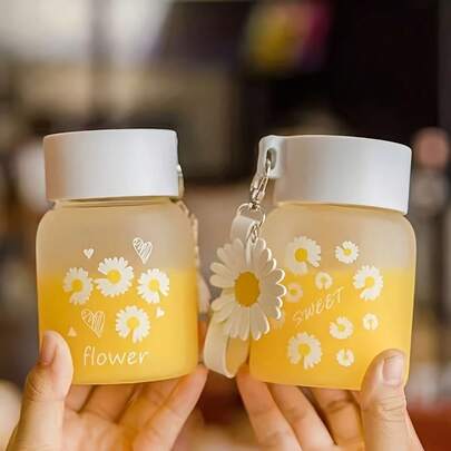 1 szt. Kubek na wodę Little Daisy, uroczy kubek na wodę z kreskówkową grafiką – szczelny i odporny na upadki, przenośny kubek podróżny, materiał uszczelniony, można myć w zmywarce, idealny prezent urodzinowy