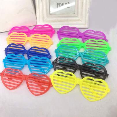 6/20/50 piezas Marcos de persianas venecianas, Gafas de fiesta de máscaras sin lentes, Gafas decorativas de fiesta de colores, Gafas de fiesta de entretenimiento en el hogar, Adecuado para regalos de vacaciones