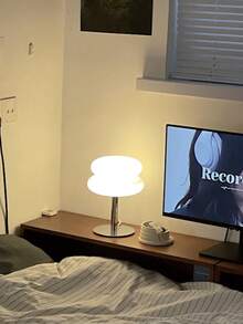 Minimalist Bauhaus Table Lamp, Glass Lampshade USB Desk Lamp, Modern Decorative Lamp, Suitable For Bedroom, Study, Desk - one-size - View 4