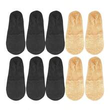 1/5/10双装 女士夏季薄款透气舒适网眼防滑船袜，高品质女士袜子 - 彩色 - 查看 17