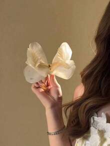 Women Elegant Chic Minimalist Casual Net Claw Clip Daily Use Home School Beach Office Party Holiday Birthday Back To School New Year Valentine's Day Mother's Day Wedding Music Festival Graduation Fall Winter Hair Accessories Hair Clips NWYS - 白色 - 查看 3
