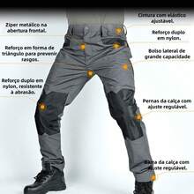 Men's Tactical Pants With Multiple Pockets And Waterproof, Wear-Resistant - 灰色 - 查看 5