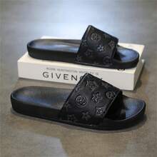 1 đôi dép lê casual kiểu dáng mới mùa xuân 2026, dép xăng đan hở mũi kẻ sọc tối giản unisex, dép đi biển chống trượt nhanh khô, đế EVA mềm mại, thích hợp mang trong nhà và ngoài trời. - màu xanh lá - Xem 3