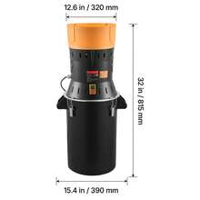 Electric Grain Mill Grinder, 600W High Power Commercial Spice Grinder, 6.6 Gal Pulverizer Powder Machine With Galvanized Sharp Blades, For Dry Grains, Spices, Cereals, Coffee, Corn & Pepper - Xem 10